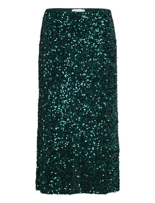 Vifaith Hw Midi Sequin Skirt/Vol Vila Green