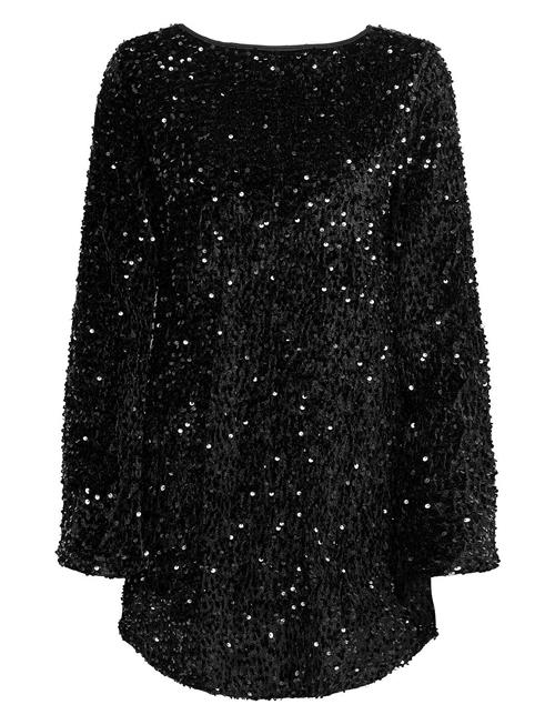 ONLY Onlanika Sequins Ls Bow Dress Wvn ONLY Black