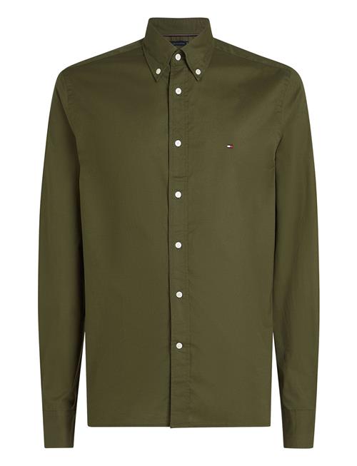 Flex Poplin Solid Rf Shirt Tommy Hilfiger Khaki