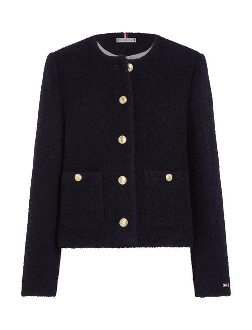 Tommy Hilfiger Crop Boucle Gold Button Jacket Tommy Hilfiger Navy