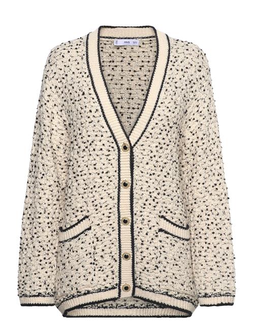 Flecked Over Cardigan Mango Cream