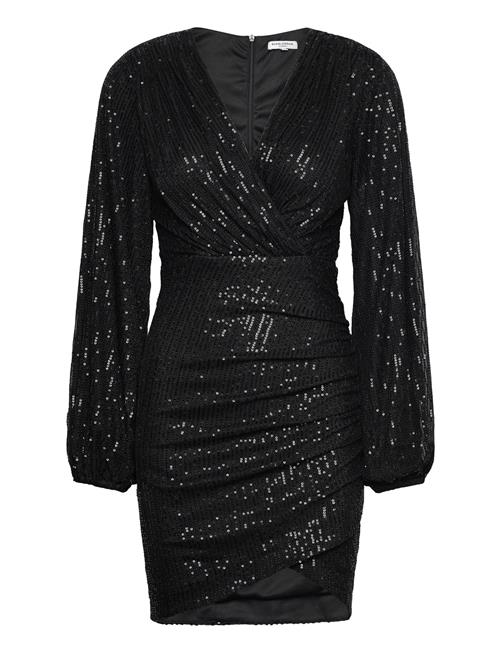 Bubbleroom Leija Sparkling Wrap Dress Bubbleroom Black