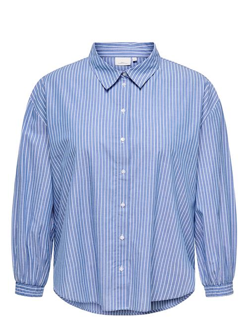 Cararja L/S Stripe Shirt Wvn ONLY Carmakoma Blue