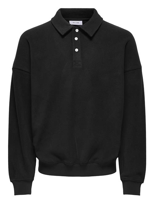 ONLY & SONS Onsdominic Rlx Ls Rugby Sweat Vd ONLY & SONS Black