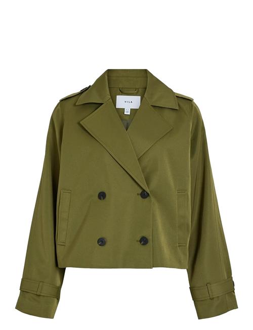 Viaddison L/S Short Trenchcoat Vila Khaki