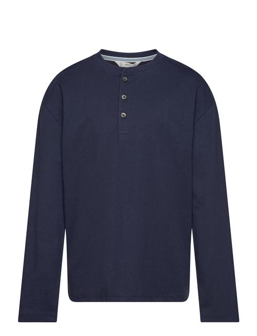 Long Sleeve Cotton T-Shirt Mango Navy