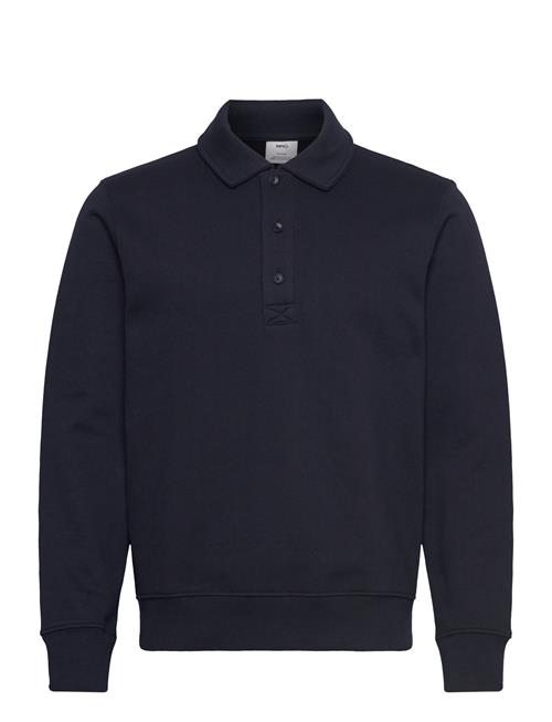 Brushed Polo Sweatshirt Regular Fit Mango Navy