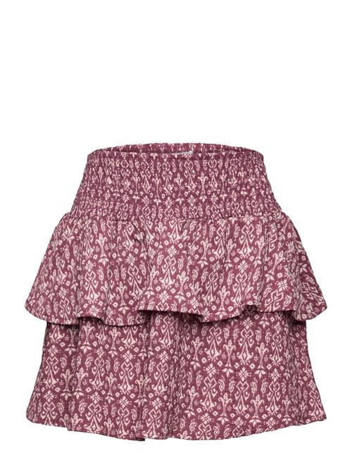 Printed Skirt With Ruffles Mango Pink