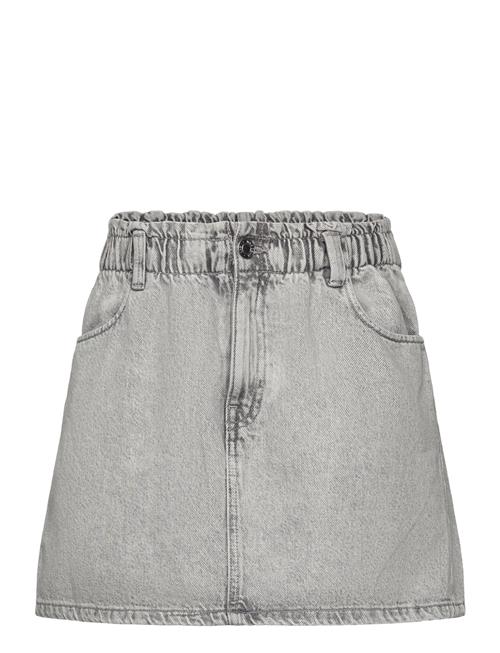 Short Denim Skirt Mango Grey