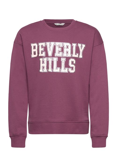 Mango Printed Message Sweatshirt Mango Burgundy