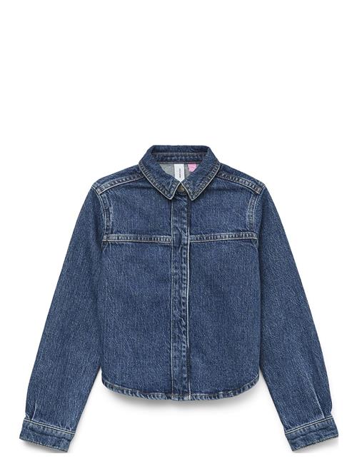 Vero Moda Girl Vmhayden Ls Bow Denim Shirt Ra3040 Girl Vero Moda Girl Blue