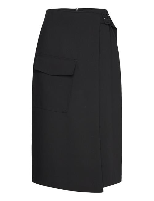 Mango Midi Skirt With Buckle Detail Mango Black