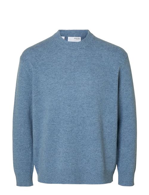 Selected Homme Slhreuben Ls Knit Relaxed Crew Neck Selected Homme Blue