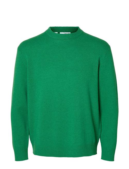 Slhreuben Ls Knit Relaxed Crew Neck Selected Homme Green