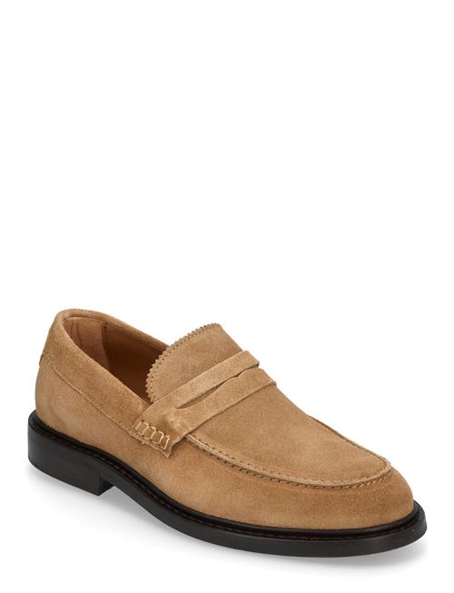 Selected Homme Slhcarter Suede Low Penny Loafer Selected Homme Beige