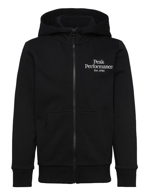 Jr Original Zip Hood Peak Performance Black