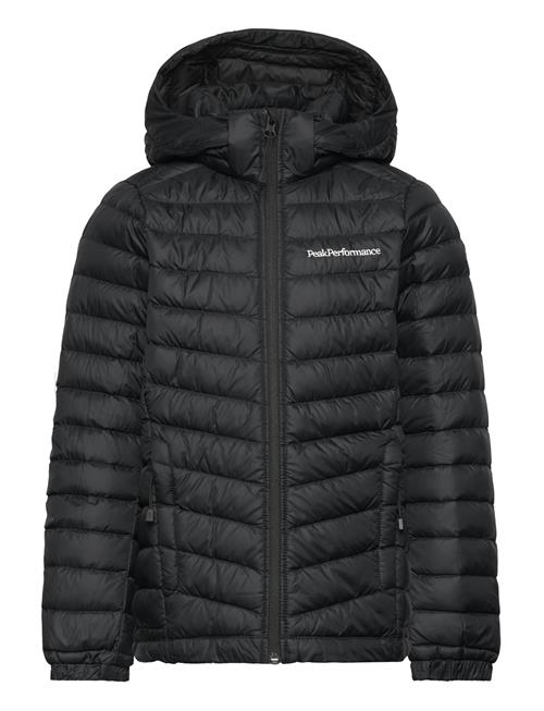 Jr Frost Down Hood Jacket Peak Performance Black