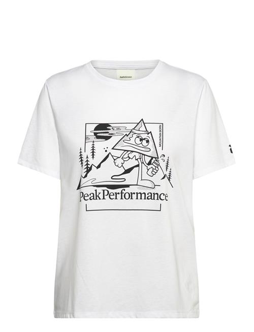 Peak Performance W Explore Graphic Tee Peak Performance White