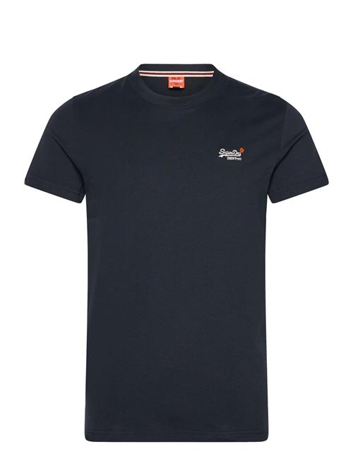 Essential Contrast Emb Tee Superdry Navy