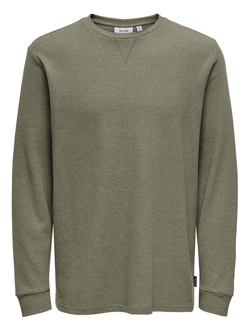 ONLY & SONS Onswaffle Rlx Ls Tee ONLY & SONS Green