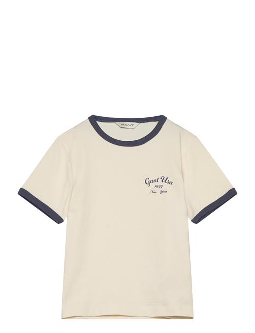 Script Logo Slim Top GANT Cream