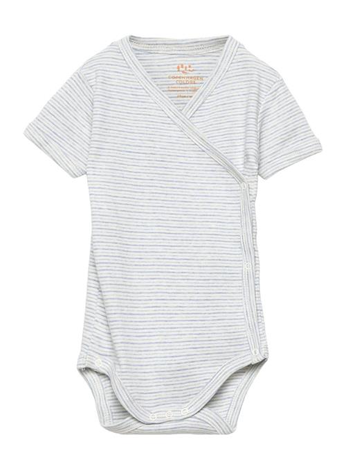 Copenhagen Colors Baby Striped Wrap Body W. Short Sleeve Copenhagen Colors Blue