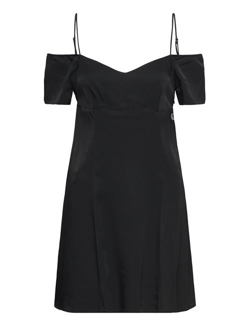 Calvin Klein Jeans Off Shoulder Mini Dress Calvin Klein Jeans Black