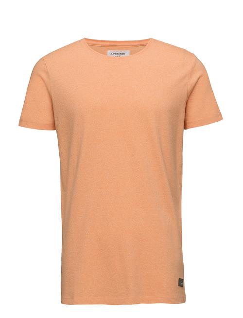 Lindbergh Mouliné O-Neck Tee S/S Lindbergh Orange