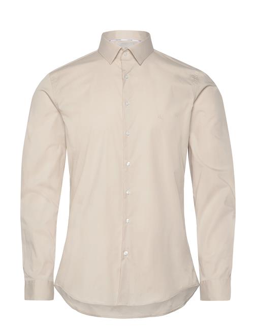 Calvin Klein Poplin Stretch Slim Shirt Calvin Klein Beige