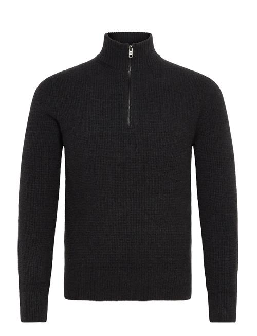 Knitted Sweater With Perkins Neck Mango Black