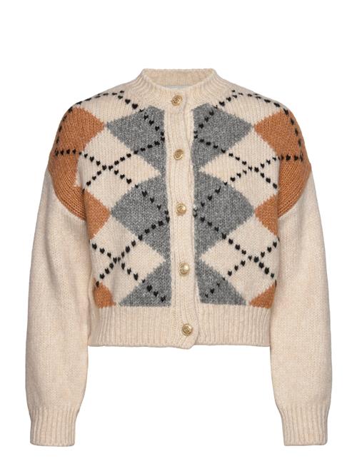 Rhombus Cardigan With Buttons Mango Cream