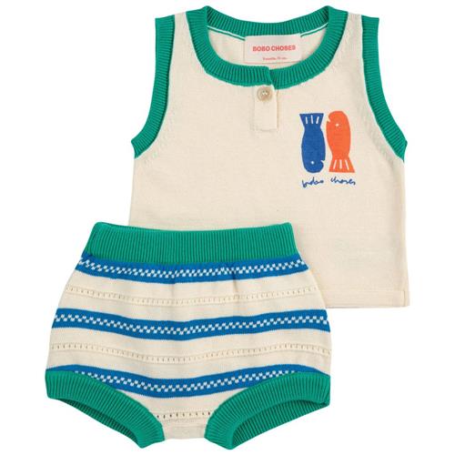 Bobo Choses Lucky Fish Baby Strikket Sæt Offwhite |  | 18 months