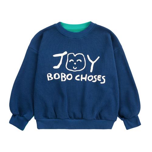 Bobo Choses Smiling Sweatshirt Navy Blue | Marine blå | 10-11 years