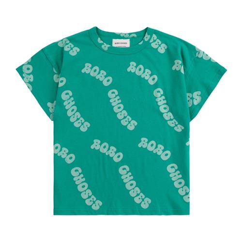 Bobo Choses Wavy Bobo Choses All Over T-shirt Green | Grønn | 4-5 years