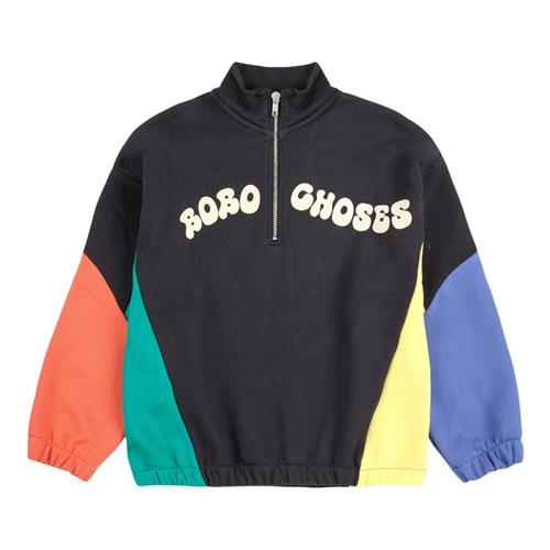 Bobo Choses Wavy Bobo Choses Sweatshirt Med 1/4 Lynlås Multicolor | Sort | 4-5 years