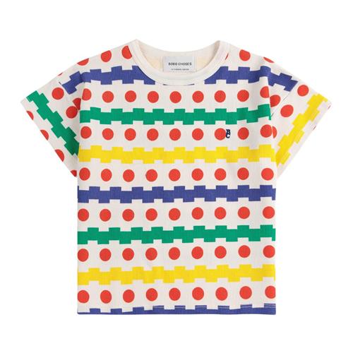 Bobo Choses Geometric All Over Vaffel-T-shirt Offwhite |  | 10-11 years