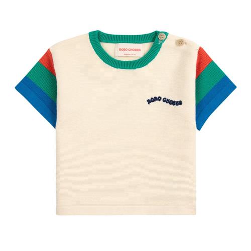 Bobo Choses Color Block Baby Strikket T-shirt Offwhite |  | 12 months