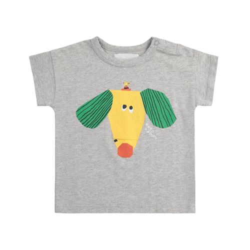 Bobo Choses Happy Dog Baby T-shirt Heather Grey 6 months  Grå  6 måneder  Unisex