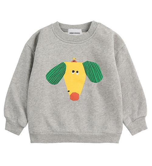 Bobo Choses Sweatshirt - Happy Dog - Heather Grey