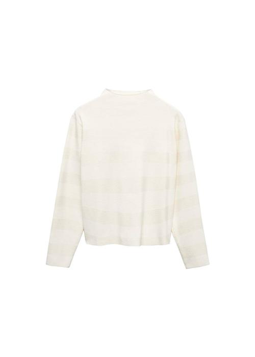 MANGO Pullover 'Chimney'  beige / ecru