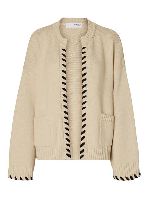 SELECTED FEMME Cardigan 'SLFJILLI'  beige / sort