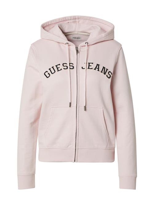 GUESS JEANS Sweatjakke  beige / lyserød / sort