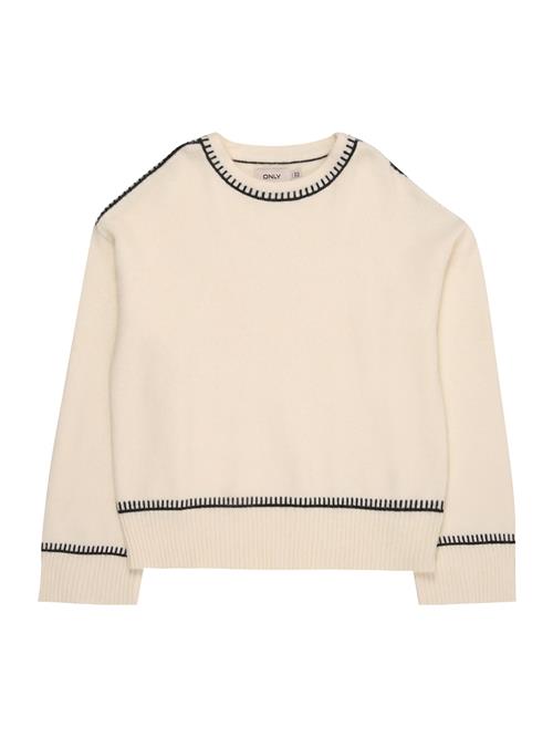 Se ONLY GIRLS Pullover 'KOGIBI'  beige / sort ved About You