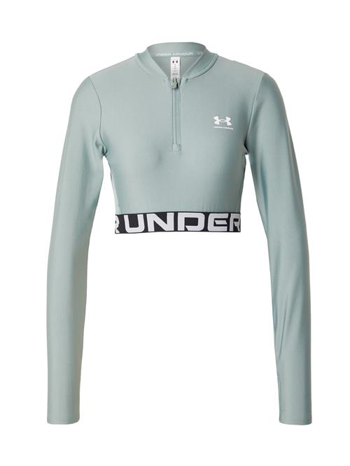 UNDER ARMOUR Funktionsbluse 'HeatGear'  lysegrøn / sort / hvid