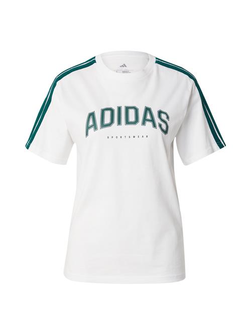 ADIDAS SPORTSWEAR Funktionsbluse  mørkegrøn / hvid