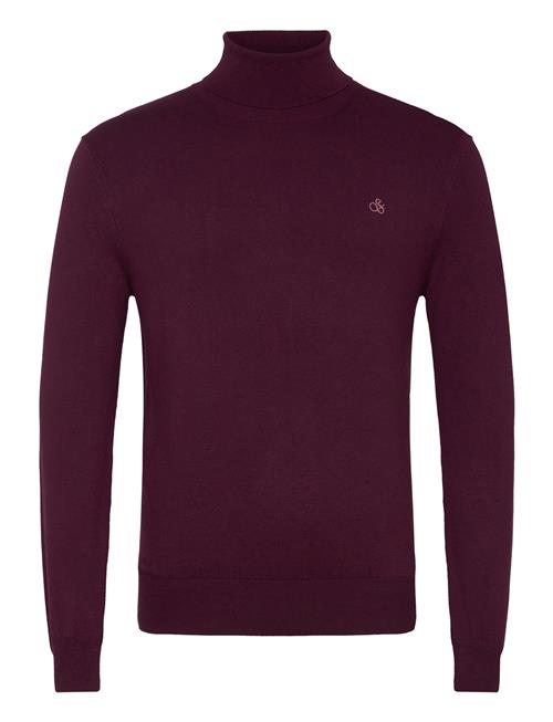 Turtleneck Viscose Sweater Scotch & Soda Burgundy