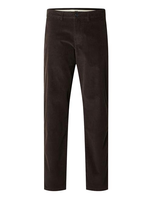 Slh196-Straight Miles Cord Pants W Noos Selected Brown