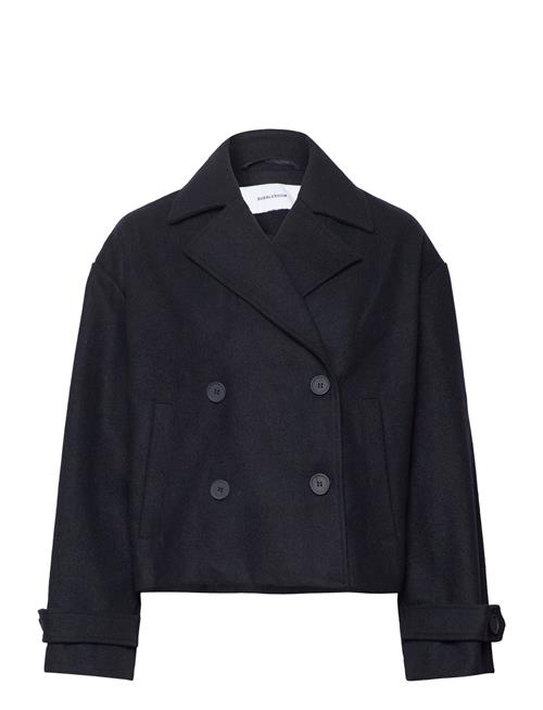 Sophie Short Wool Blend Coat Bubbleroom Navy