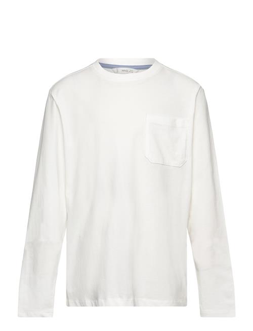 Mango Basic Rib T-Shirt Mango White