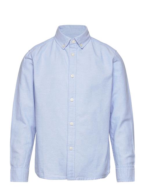 100 Cotton Oxford Shirt Mango Blue